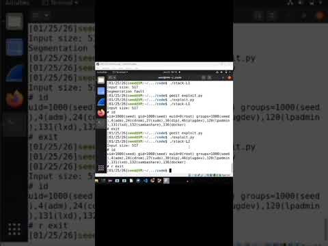 Seed labs-Buffer overflow attack