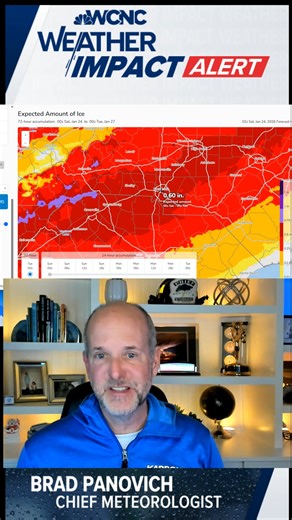 Ice Storm Update 9:30 p.m. 1/23/2026: Big ice storm still on the way, no signs of a miss or lesser event at all. #iceStorm #cltwx #ncwx #scwx #wcnc #wxbrad #Charlotte | Brad Panovich Meteorologist