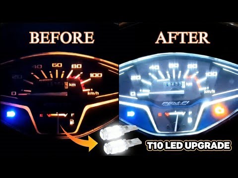 How to install a T10 Led Bulb in the Speedometer in Activa, Jupiter, and Access. Amazingly Bright.