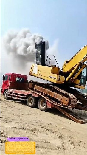 How a Cold-Start Diesel Excavator Announces Its Arrival Off the Trailer