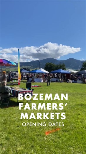 Mark your calendars – farmers' market season is HERE! Here’s what you need to know:⁠ ⁠ 🌱Gallatin Valley Farmers’ Market: Saturdays from 9 a.m. to 12 p.m. at the Gallatin County Fairgrounds ⁠ 🍓Bozeman Farmers’ Market: Tuesdays from 5 p.m. to 8 p.m. at Lindley Park (starting tonight!) ⁠ ⁠ We’ll see you there! | Visit Bozeman