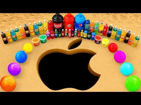 How to Make Giant Apple Logo with Orbeez, Soda Balloons and Mentos!