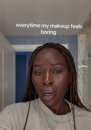 When my makeup feels too boring #darkskinmakeup #makeuphacks #makeupideas