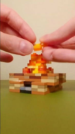 Building a campfire out of lego! #minecraft #lego