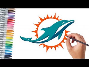 Easy Miami Dolphins Logo Drawing Tutorial