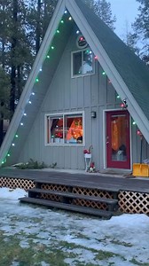 2.2K views · 31 reactions | Throwback to last Christmas at our A-frame cabin!  This was probably the biggest tree we ever had ($7.50 permit to cut down in National Forest & a lifetime of memories!). ❤️✨ #merrychristmas #happyholidays #aframecabin #tinyhomestead | Tiny House Expedition | Facebook