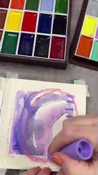 Tiny Abstract Painting Process - Letting the Shapes Wander