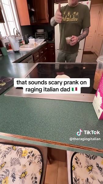 Scary Sound Prank on Raging Italian Dad
