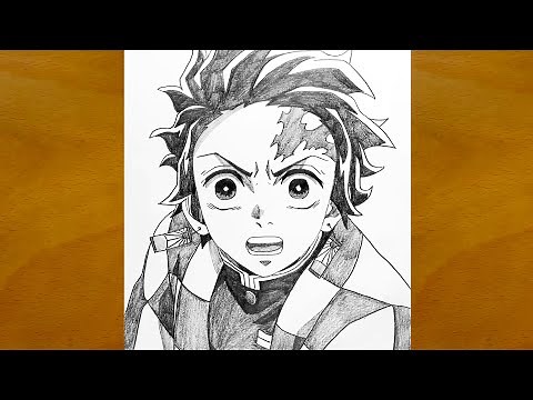 How to Draw Tanjiro Kamado Step by Step || Easy Anime Sketch || Demon Slayer Art
