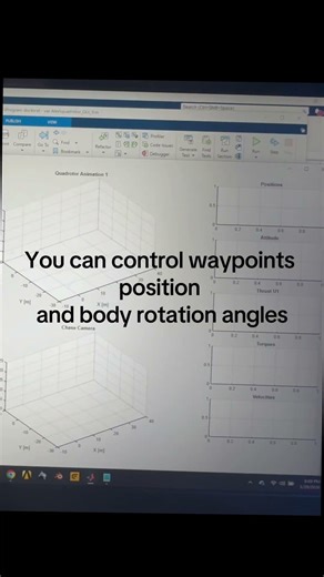 Quadcopter 6DOF backstepping waypoints control Matlab GUI app