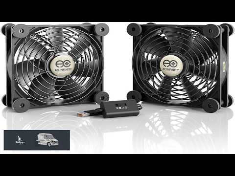 AC Infinity MULTIFAN S7 Quiet Dual 120mm USB Fan UL Certified for Receiver