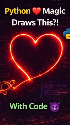 Python Draws a Heart ❤️ in Seconds! 🤯in Tamil #shorts #shortsfeed