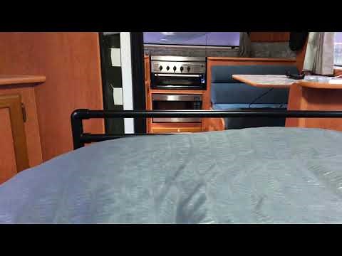 How to stop doona or blanket slipping down the front of the bed in a caravan or RV.