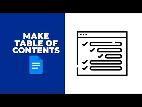 How to make table of contents in google docs