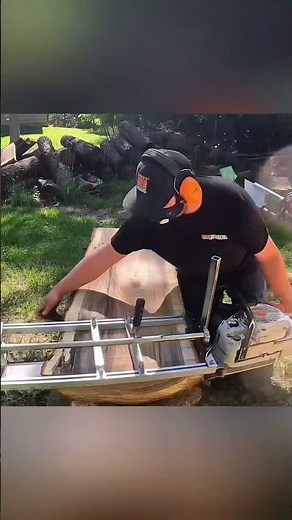 This black walnut log almost ruined my day after hitting a screw!! Granberg Alaskan Mill!