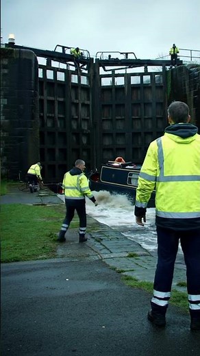 Terrifying Moment Canal Boat SINKS In Seconds! #danger