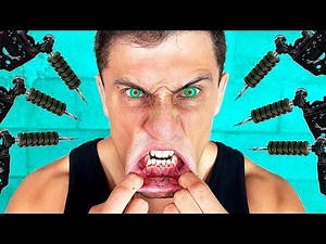 Tattoo Needle VS Inner Lip *EXTREMELY PAINFUL* | Bodybuilder VS Crazy First Tattoo
