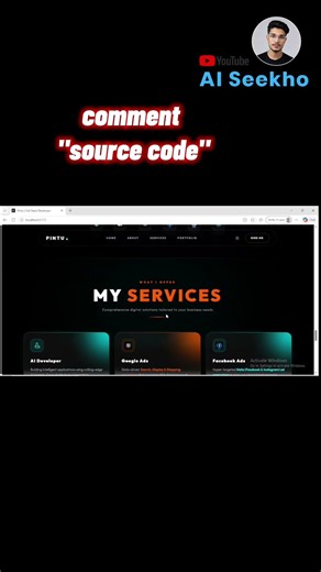 Create a 3D Developer Portfolio Website Using by HTML ,CSS & JavaScript 🚀 #ai
