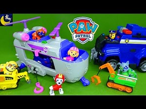 Paw Patrol Ultimate Rescue Helicopter Sky Air Rescue Mighty Pups Toys COOL Toy Unboxing Video!