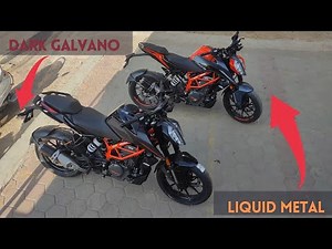 2023 KTM Duke 390 New Colors - Dark Galvano & Liquid Metal ||