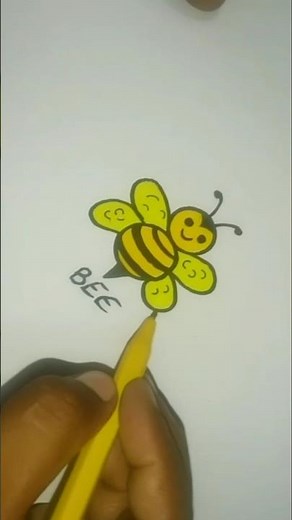 🐝 Easy Bee Drawing for Beginners | Step by Step Tutorial