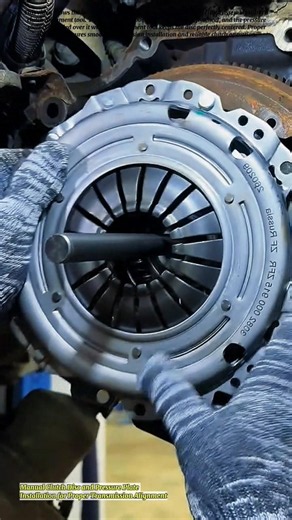 Manual Clutch Disc and Pressure Plate Installation for Proper Transmission Alignment