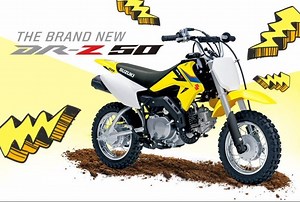 The Brand New DR-Z50! Easy-to-control, 49cc, 4-stroke engine, smooth shifting 3-speed automatic transmission, push-button electric start w/ back-up kickstarter, keyed ignition power limiter for parental control and Champion-approved RM-Z styling. See it now at suzukicycles.com #Suzuki #SuzukiCycles #OffRoad #DRZ #Dirtbike #Motorcycle | Suzuki