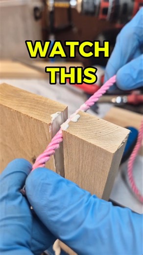 Fixing a Cracked Board with a Chain Link!#diy #wood #chain #tool #fyp