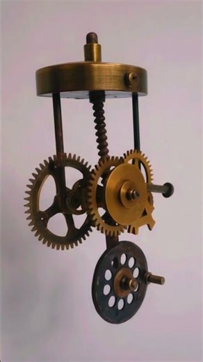Mechanical Clock Gear Train in Motion | Perfect Timing #shorts #engineering #mechanical #clockwork