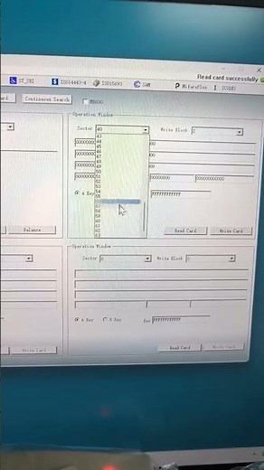 MIFARE 4K card read and write operation via TransWin demo software