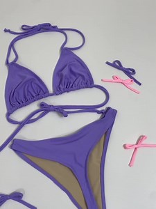 Women's High Leg Bikini Thong Swimsuit - Etsy