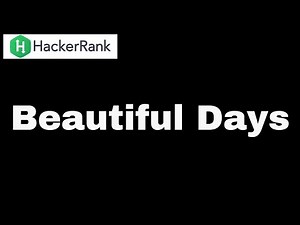 Hackerrank: Beautiful Days at the Movies