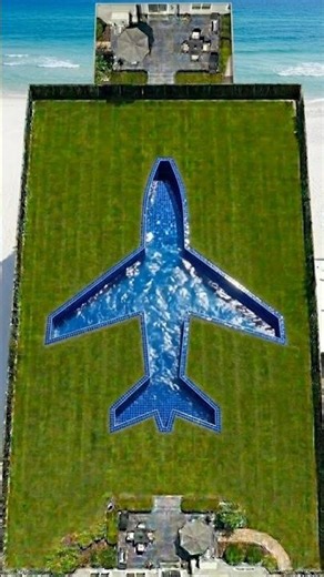 I Built a Real Jet-Shaped Pool in My Backyard… Unreal Result 😳✈️#shorts#shortsfeed