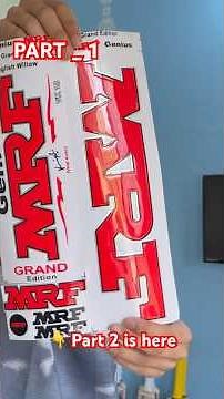 Sticker On Cricket Bat | MRF Grand Edition | Learn to apply stickers while sitting at home! #shorts