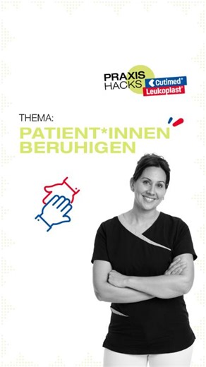 Wir starten in eine weitere Runde PRAXISHACKS! Praxismanagerin Anna zeigt euch in unserer neuen Reihe ihre besten Tipps, die dir deinen Praxisalltag erleichtern – für weniger Stress im Arbeitsalltag. Heute: Angst bei Patient*innen? Anna erzählt uns, wie sie damit umgeht. 👩🏽‍⚕️ Seid gespannt, welche Themen als Nächstes kommen! #Praxishacks #Cutimed #Leukoplast #Hacks #Praxisalltag | Leukoplast