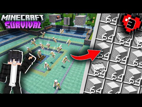 I Built the ULTIMATE Iron Farm in Minecraft Survival! | Ep 3