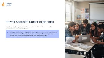 Payroll Sp Career Exploration 101 Role Skills Salary Pathway Grades 4-12...