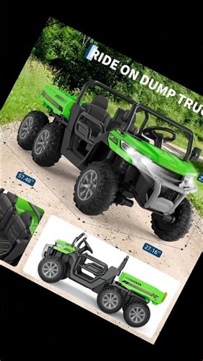 🚜 Power, Play & Adventure: Hetoy 24V 2-Seater 4WD Dump Truck for Kids!