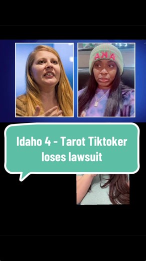 Idaho 4 - Tarot Tiktoker loses lawsuit and must pay after accusing a professor at U of I for the Idaho 4 tragedy 🔗 #lawsuit #tarotreader #ashleyguillard #rebeccascofield #defamation