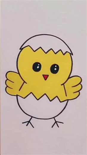"How to Draw a Cute Baby Chick 🐥 | Easy Drawing Tutorial for Kids"