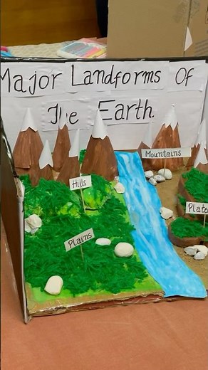 Major Landforms of the Earth 🌏3d model for school #shortsfeed #geoeducation #shorts #3dproject
