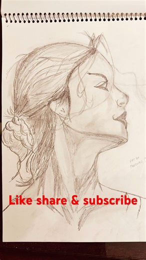 Lady sketch.Wait for end😄 #art #sketch #artwork #artist #pencilsketch #paper #shorts #youtubeshorts