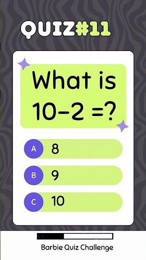 What Is 10–2? 🤔 Barbie Quiz Challenge #Shorts
