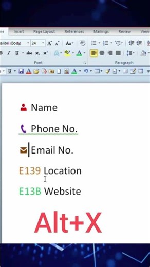 How insert important symbol in Ms Word - (Use Alt+X) 😲🔥#shorts #msword #tech #viralshorts #viral