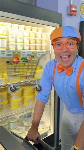 Let's Shop for the HEALTHIEST 🥕 🛒 Groceries! Hurry Blippi it's almost dinner! #shorts