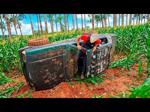 CAPOTEI O CARRO DO REI DO GADO FAZENDO RONDA * quase perdi meu braço *