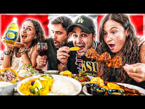 ESPAÑOLES conocen la COMIDA PERUANA POR PRIMERA VEZ!! Ceviche, lomo saltado, ají de gallina,...