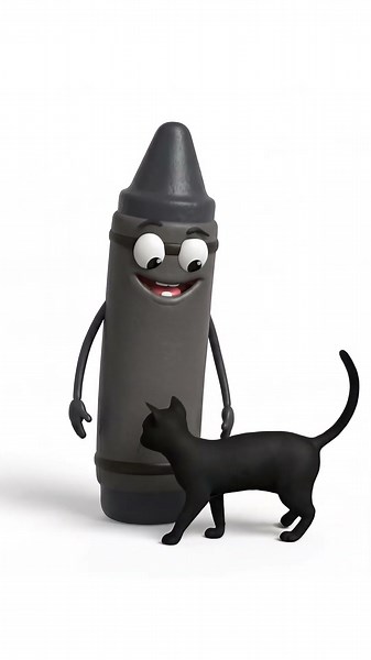 ⬛🐈‍⬛ Black like a cat! 🎨 Learn the colors in English ⬛