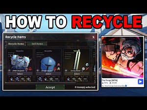 HOW TO RECYCLE ITEMS in The Forge Roblox
