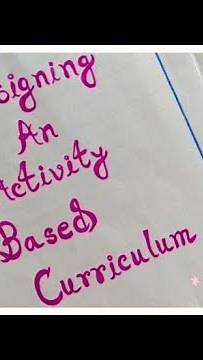 Designing an activity based curriculum /b. ed 2nd sem practicum ,course 8/@Rai art and craft